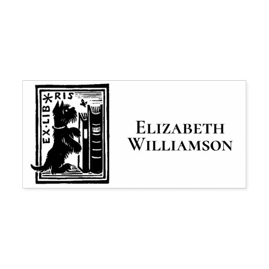 Ex Libris Hond Bookplate Uw Bibliotheek Boek Retou Zelfinktende Stempel (Design)