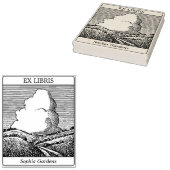 Ex Libris - Imaginair landschap met Cloud v2 Rubberstempel (Gestempeld)