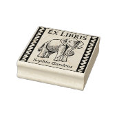 Ex Libris - Indische olifant - Grenzen Rubberstempel (Stempel)