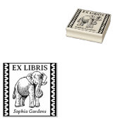 Ex Libris - Indische olifant - Grenzen Rubberstempel (Gestempeld)