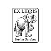 Ex Libris - Indische olifant Rubberstempel (Afrduk)