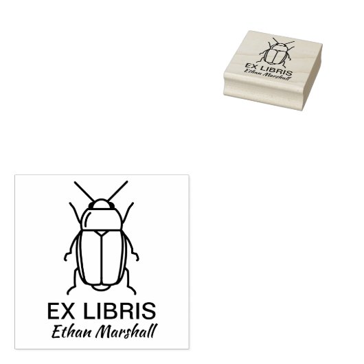 Ex libris - Kever/Bug Rubberstempel (Gestempeld)