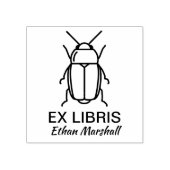 Ex libris - Kever/Bug Rubberstempel (Afrduk)