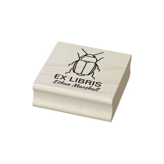 Ex libris - Kever/Bug Rubberstempel (Stempel)