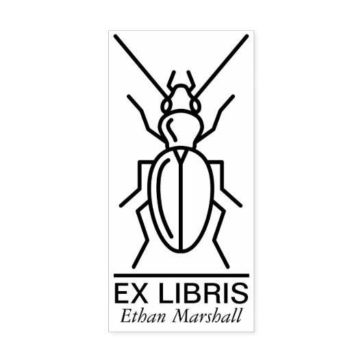 Ex Libris - Kever/Bug v2 Rubberstempel (Afrduk)