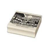 Ex Libris - Landelijk landschap 02 Rubberstempel (Stempel)