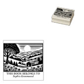 Ex Libris - Landelijk landschap 02 Rubberstempel (Gestempeld)