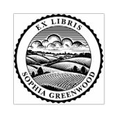 Ex Libris - Landelijk landschap 05 Rubberstempel (Afrduk)