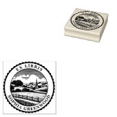 Ex Libris - Landelijk landschap 06 Rubberstempel (Gestempeld)
