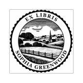 Ex Libris - Landelijk landschap 06 Rubberstempel (Afrduk)