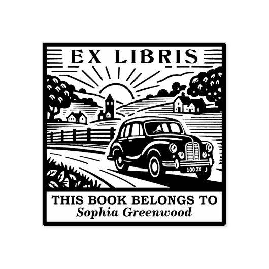 Ex Libris - Landelijk station Rubberstempel (Afrduk)