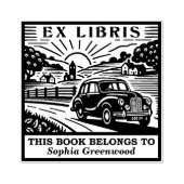 Ex Libris - Landelijk station Rubberstempel (Afrduk)