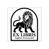 Ex Libris - Leeuw Rubberstempel (Afrduk)