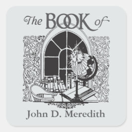 Ex-libris letterpress bookplate label