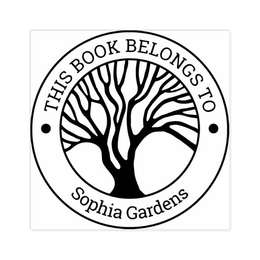 Ex Libris - Levensboom 02 Rubberstempel Rubberstempel (Afrduk)