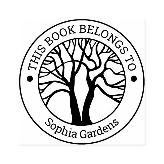 Ex Libris - Levensboom Rubberstempel (Afrduk)