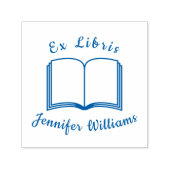 Ex Libris Library Custom Teacher Name en Book Zelfinktende Stempel (Design)