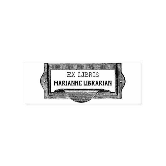 "EX LIBRIS" Library Hardware Bookplate Zelfinktende Stempel (Design)