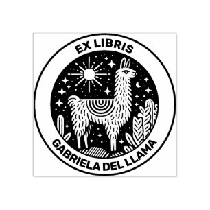 Ex Libris - Llama Rubberstempel
