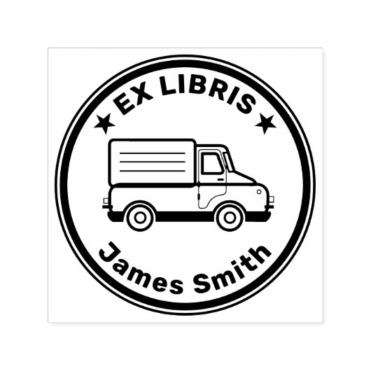 Ex Libris met auto Zelfinktende Stempel (Design)