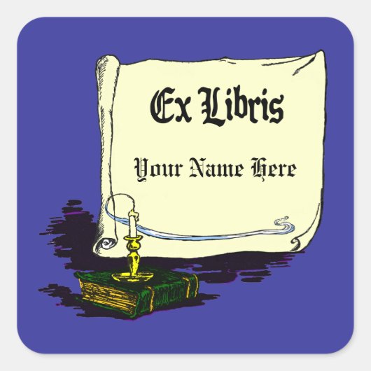 Ex Libris met Boek Sticker Sjabloon (Voorkant)