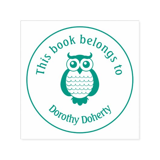 Ex Libris met Uil |  Zelfinktende Stempel (Design)