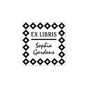 Ex Libris Modern Rubber Stempel
