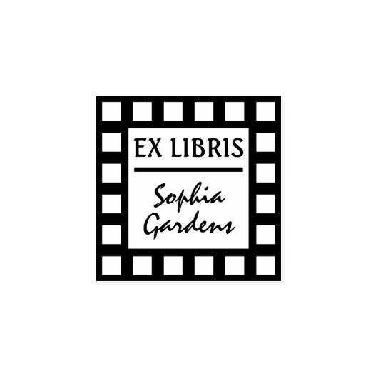 Ex Libris Modern Rubber Stempel (Afrduk)