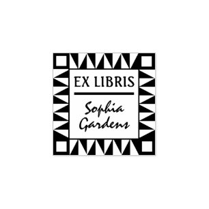 Ex Libris Modern Rubber Stempel