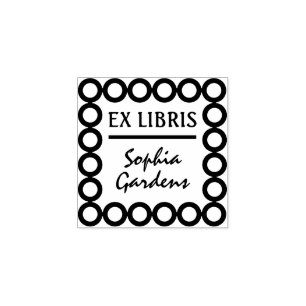 Ex Libris Modern Rubber Stempel