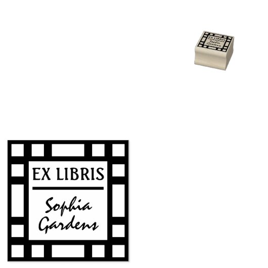 Ex Libris Modern Rubber Stempel (Gestempeld)