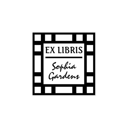 Ex Libris Modern Rubber Stempel (Afrduk)