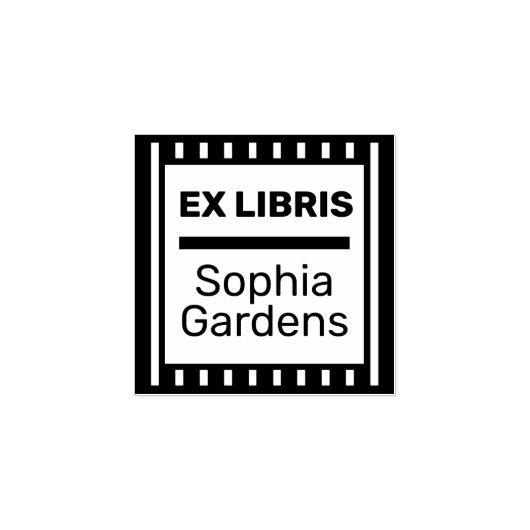 Ex Libris Modern Rubberstempel (Afrduk)