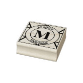 Ex libris Monogram boekenplaat Rubberstempel (Stempel)