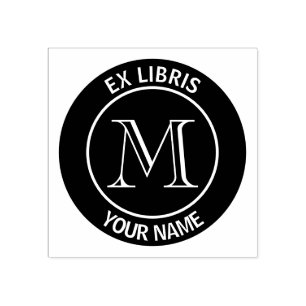 Ex libris Monogram boekplaat Rubberstempel