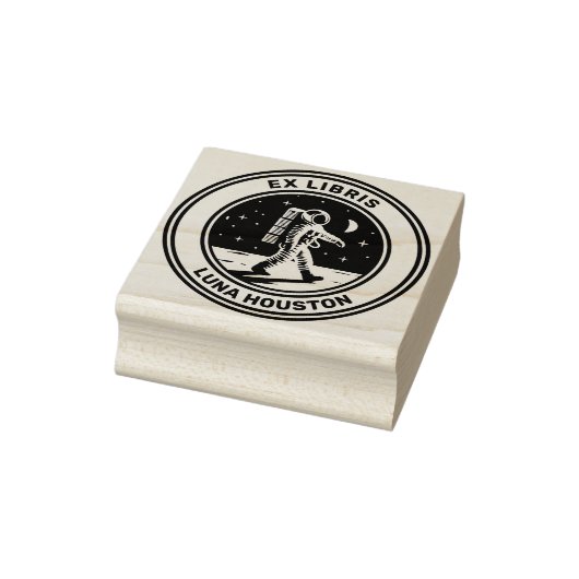 Ex Libris - Moon Walk Rubberstempel (Stempel)
