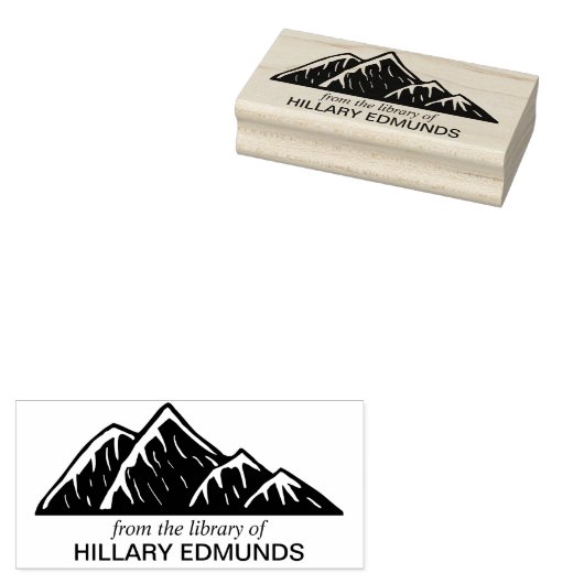 Ex Libris Mountains Rubberstempel (Gestempeld)