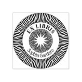 Ex Libris mystical Star Burst Rubberstempel (Afrduk)