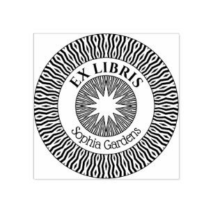 Ex Libris Mystical Star Burst v2 Rubberstempel