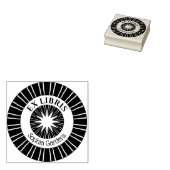 Ex Libris Mystical Star Burst v3 Rubberstempel (Gestempeld)