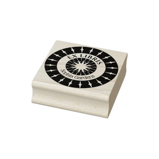 Ex Libris Mystical Star Burst v4 Rubberstempel (Stempel)