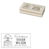 Ex Libris Naam Boom Boekplaat Custom Rubberstempel (Gestempeld)