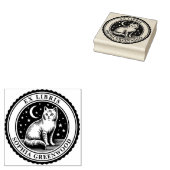 Ex Libris - Nachtelijke Kat Rubberstempel (Gestempeld)