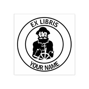 Ex libris sailor bookplate rubberstempel