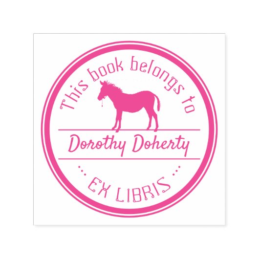 Ex libris | Schattig Paard Zelfinktende Stempel (Design)