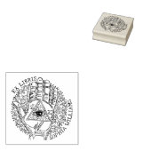 Ex Libris, Spiritueel Handje, Hamsa Book Rubberstempel (Gestempeld)