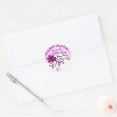 Ex Libris Sticker (florale paarse & achtergrond ) (Envelop)