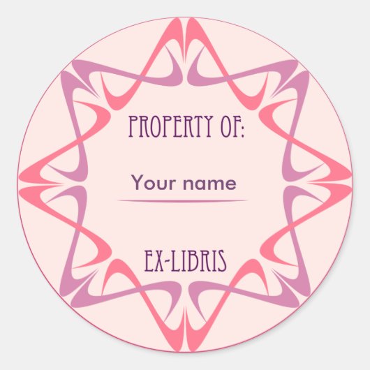 Ex-libris Sticker nr. 8c (Voorkant)