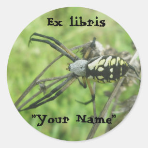 Ex libris Stickers Argiope aurantia