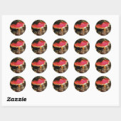Ex Libris Stickers Champignons rouges à Customiser (Feuille)